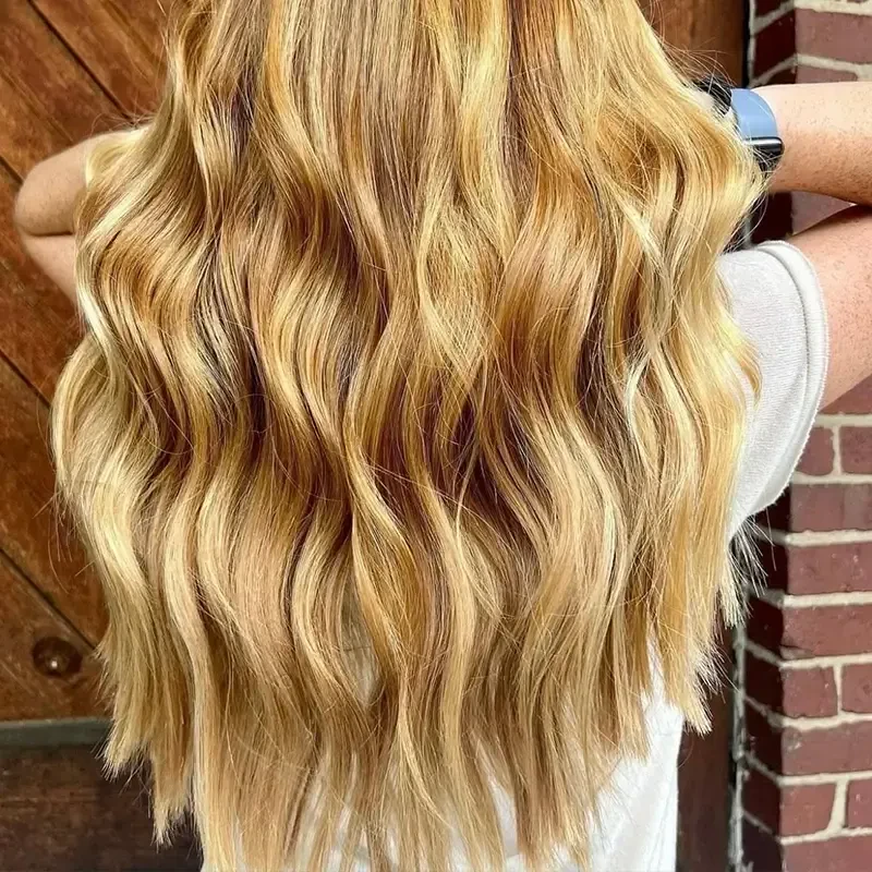 Highlights Lowlights Dimensional Hair Color After