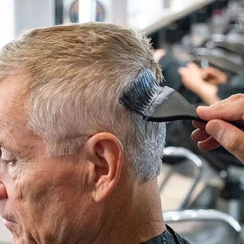 Mens Hair Color Closeup