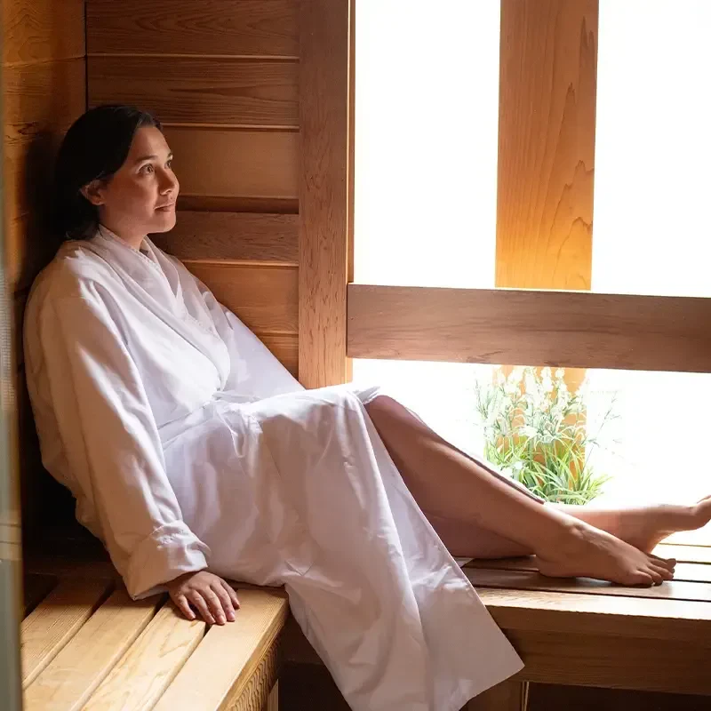 Massage Enhancements Sauna With Woman