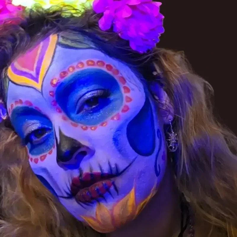 Special Occasion Makeup Halloween Neon Woman